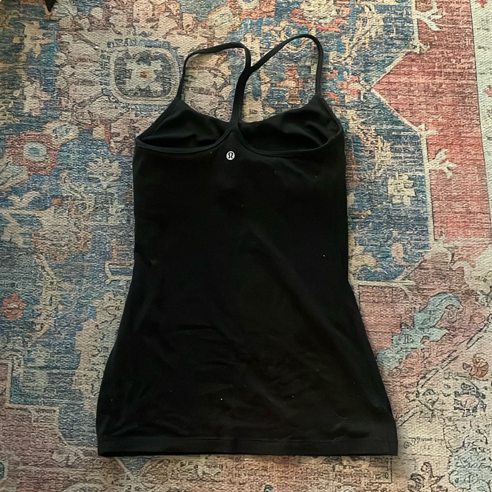Lululemon Power Y Black Tank Top- Size 4